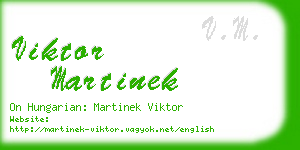 viktor martinek business card